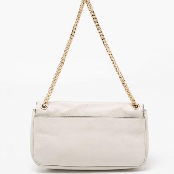 MICHAEL KORS BROWN HAMILTON SMALL FLAP MONOGRAM GOLD CHAIN SHOULDER BAG - Picture 4 of 8